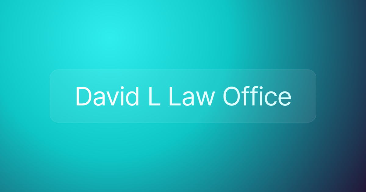 David L Law Office