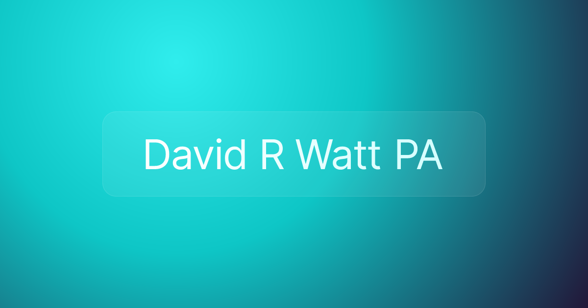 David R Watt PA