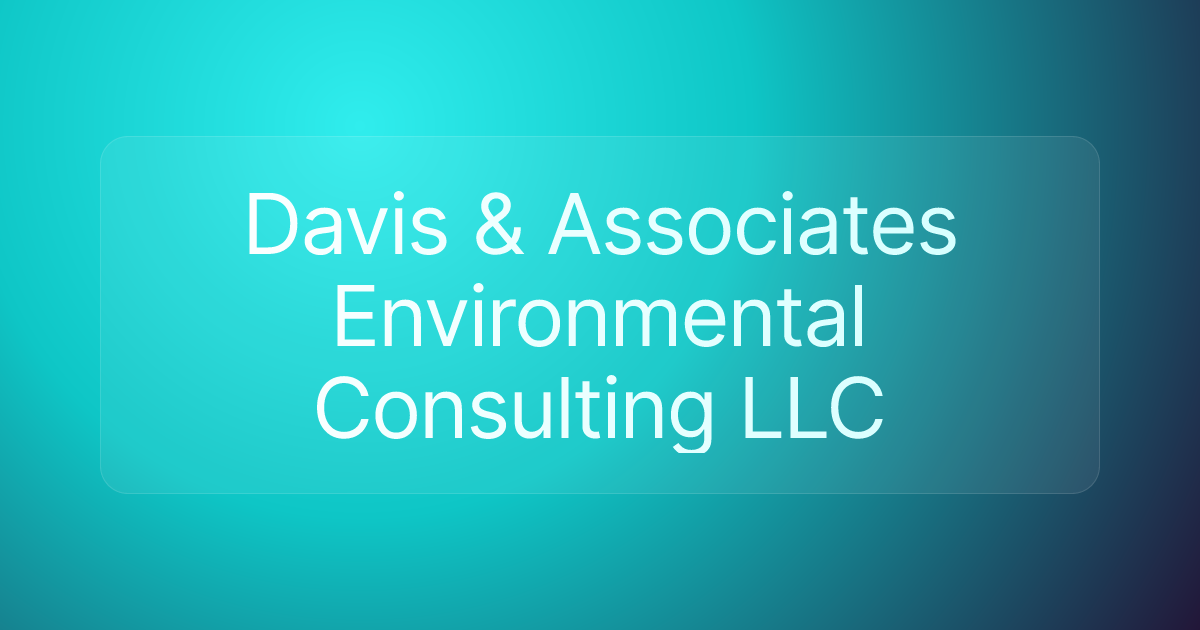 Davis & Associates Environmental Consulting LLC