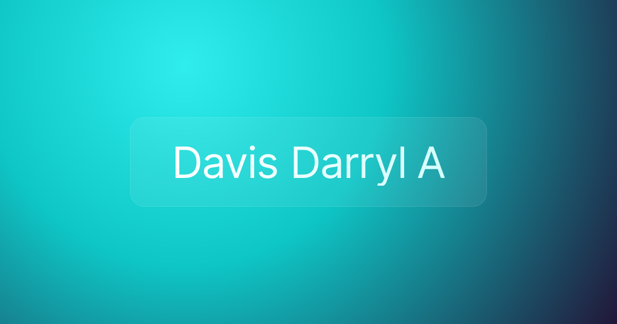 Davis Darryl A