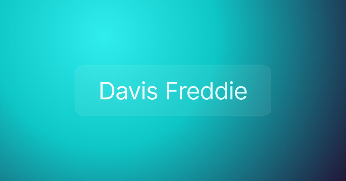 Davis Freddie
