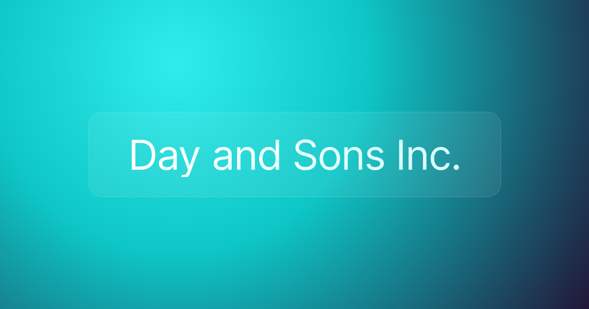 Day and Sons Inc.