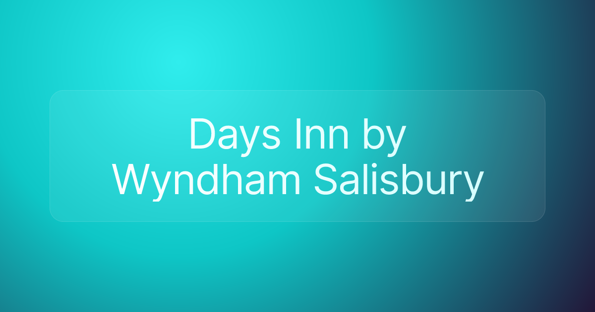 Days Inn by Wyndham Salisbury