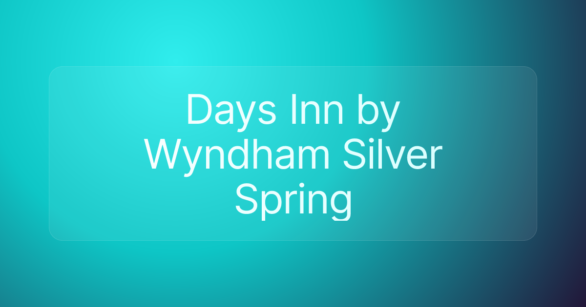 Days Inn by Wyndham Silver Spring
