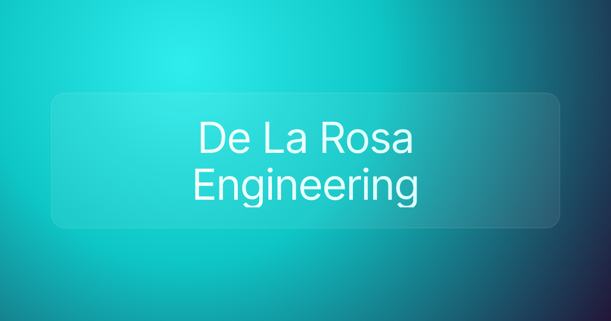 De La Rosa Engineering