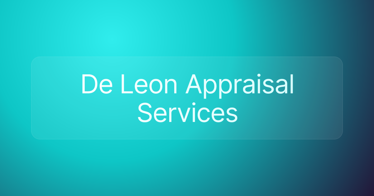 De Leon Appraisal Services