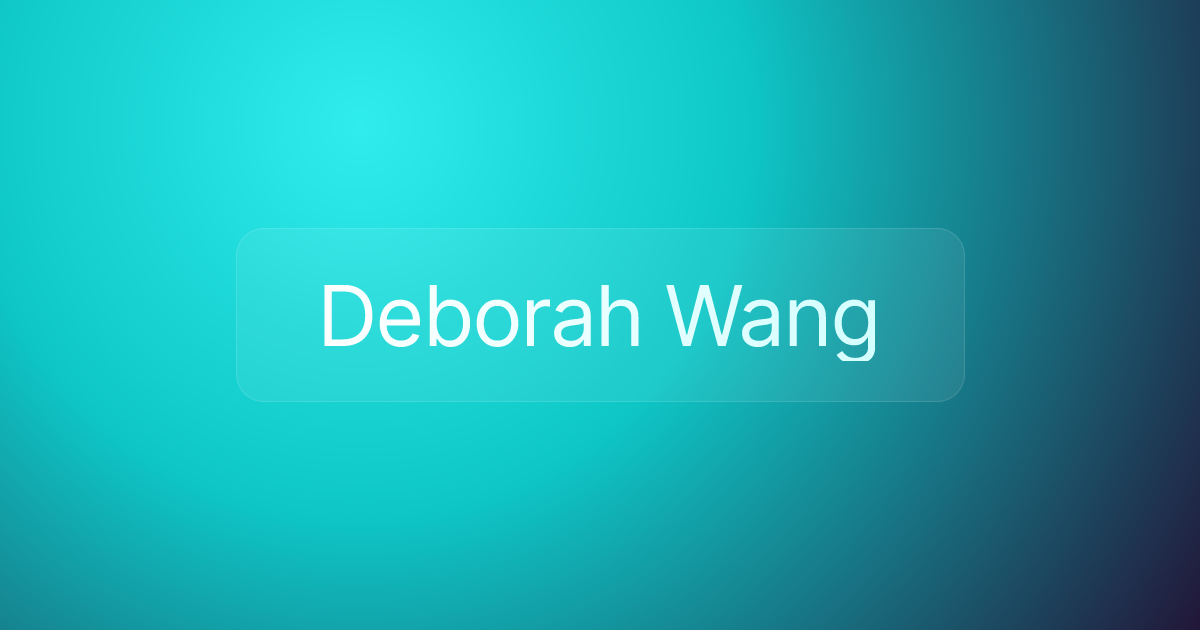 Deborah Wang