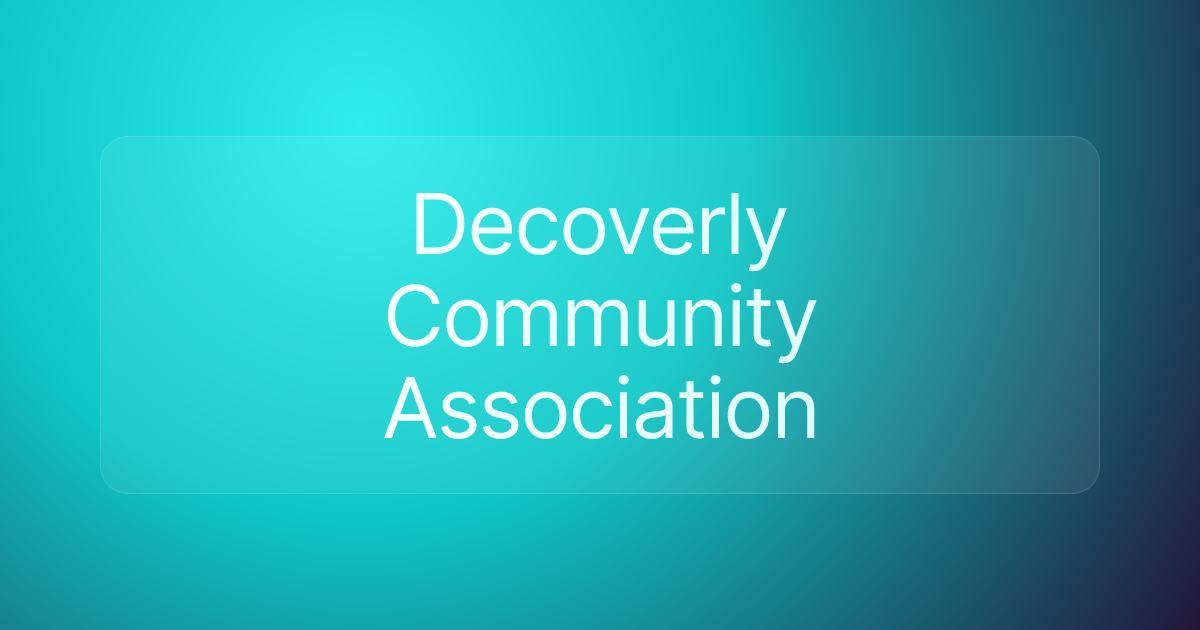 Decoverly Community Association