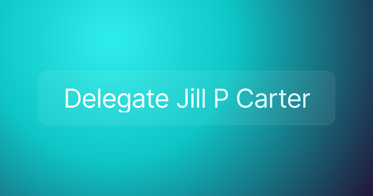 Delegate Jill P Carter