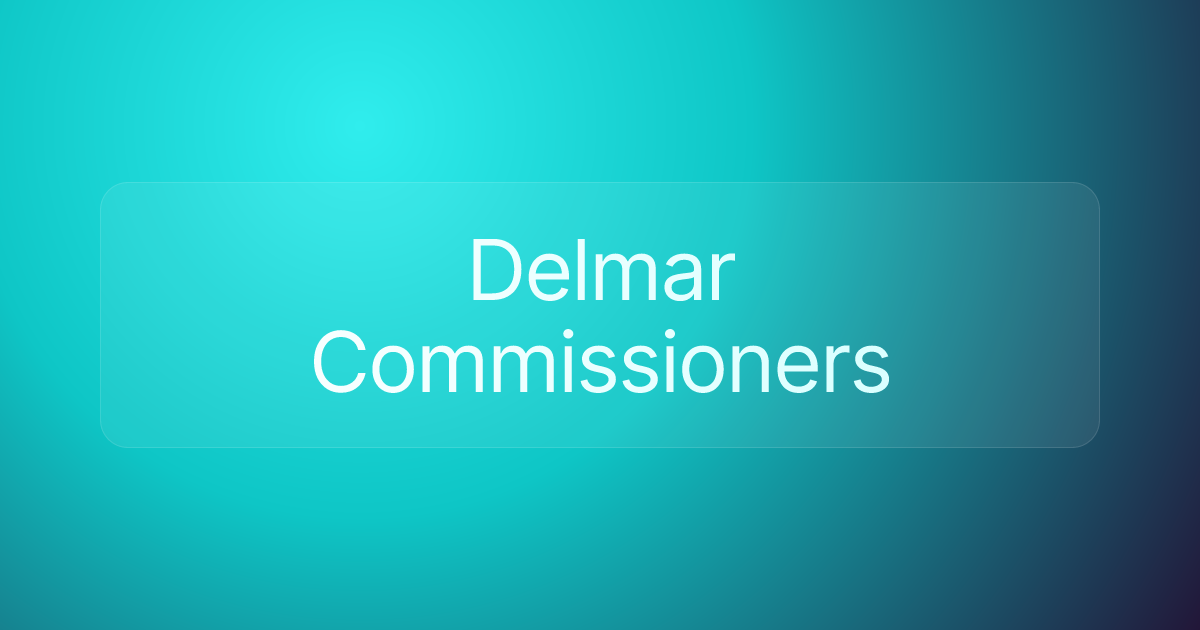 Delmar Commissioners