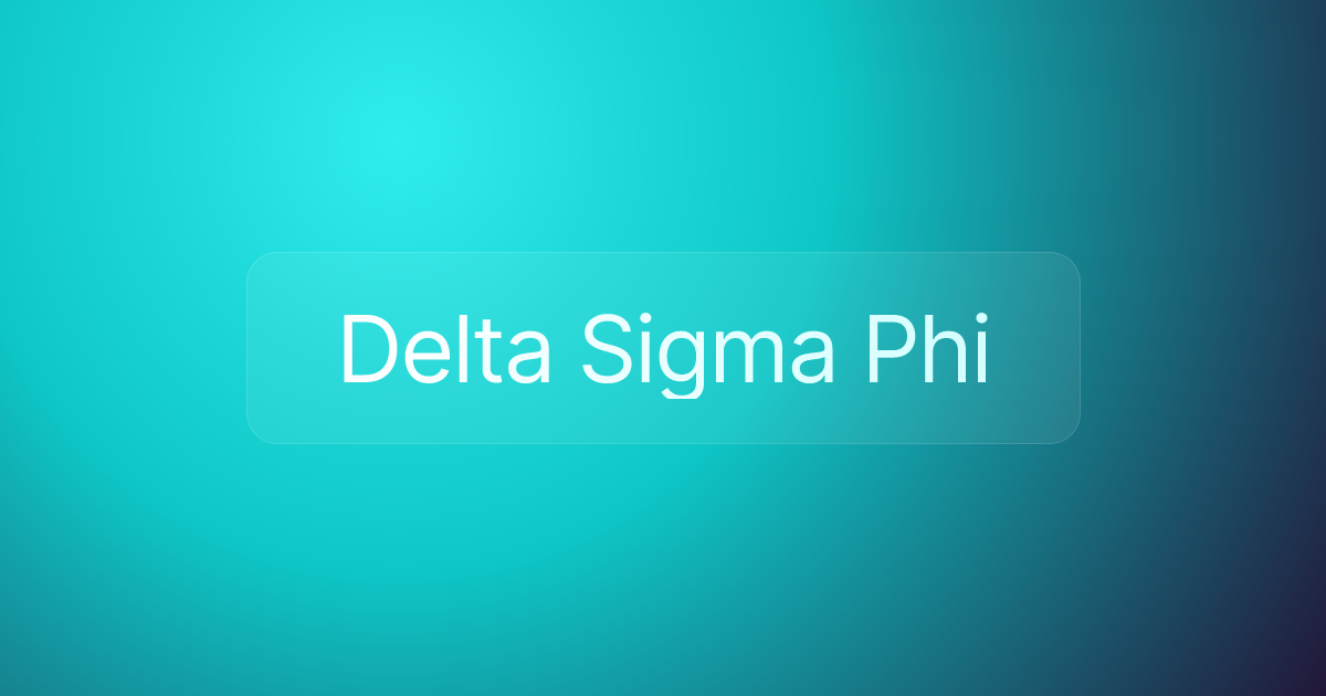 Delta Sigma Phi