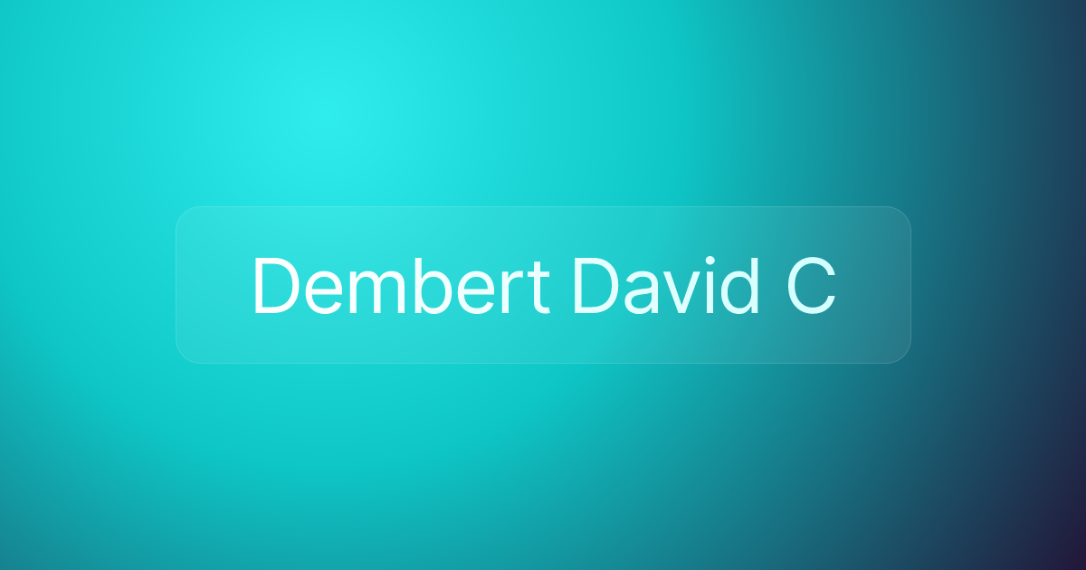Dembert David C