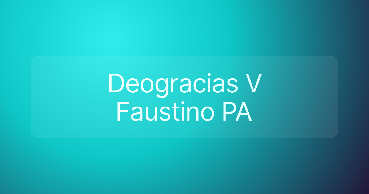 Deogracias V Faustino PA