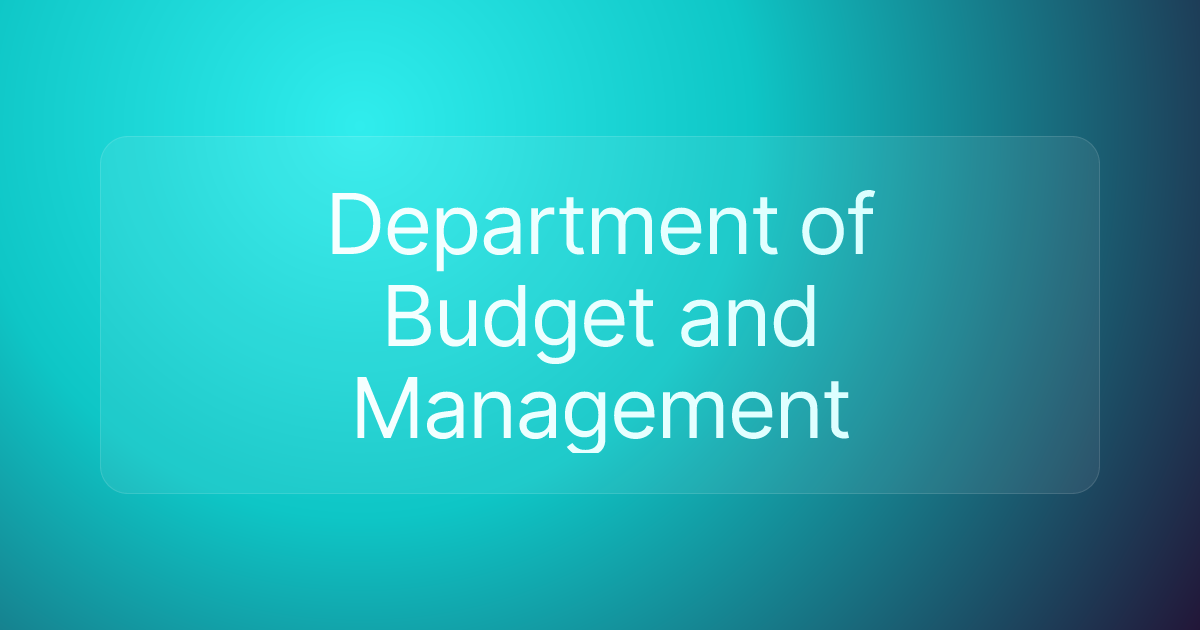 Department of Budget and Management