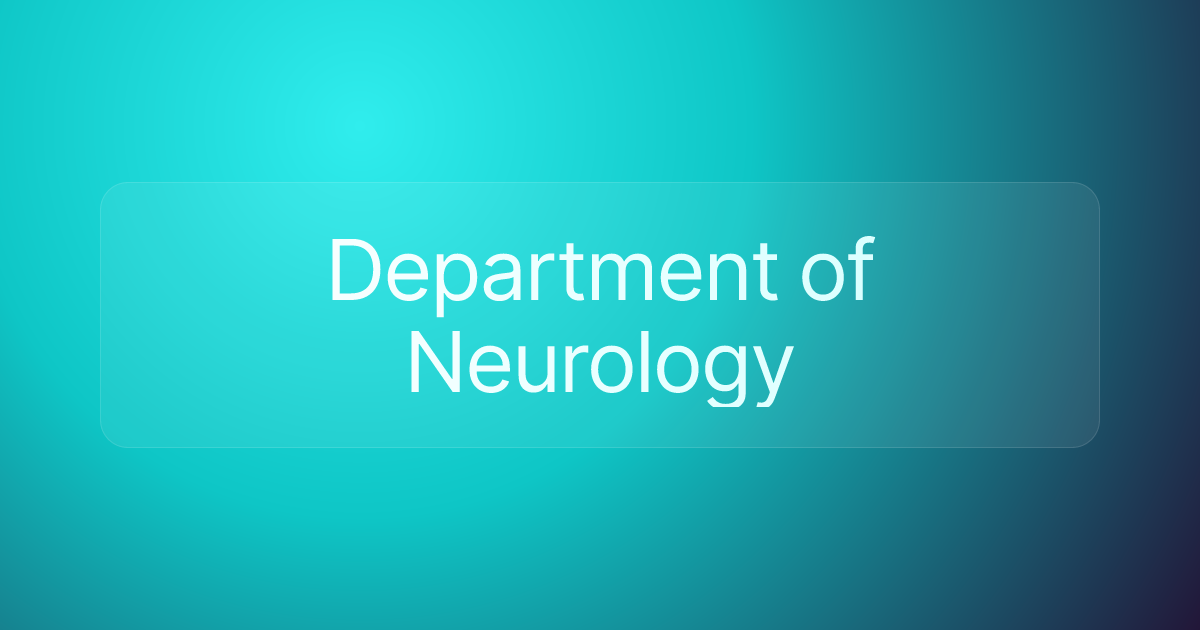 Department of Neurology