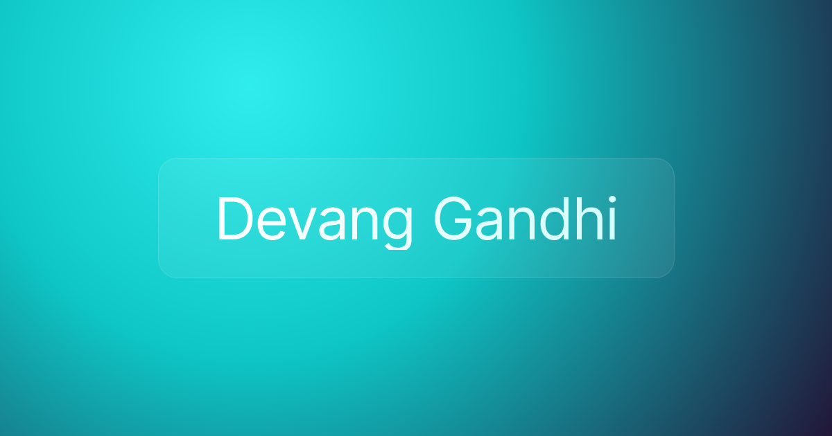 Devang Gandhi