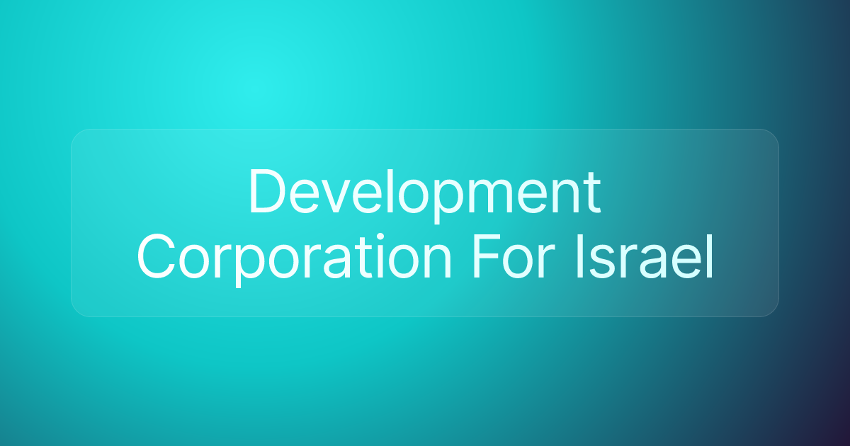 Development Corporation For Israel
