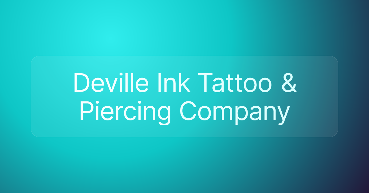 Deville Ink Tattoo & Piercing Company