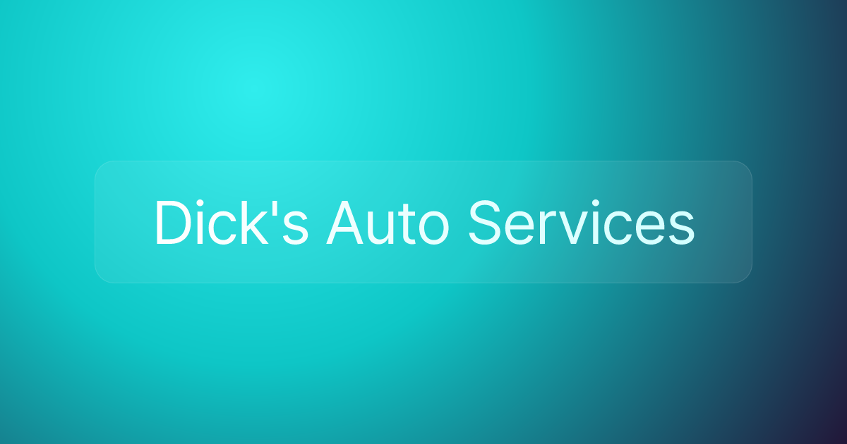 Dick's Auto Services