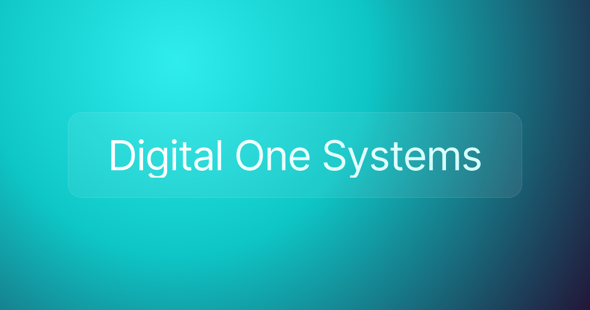 Digital One Systems
