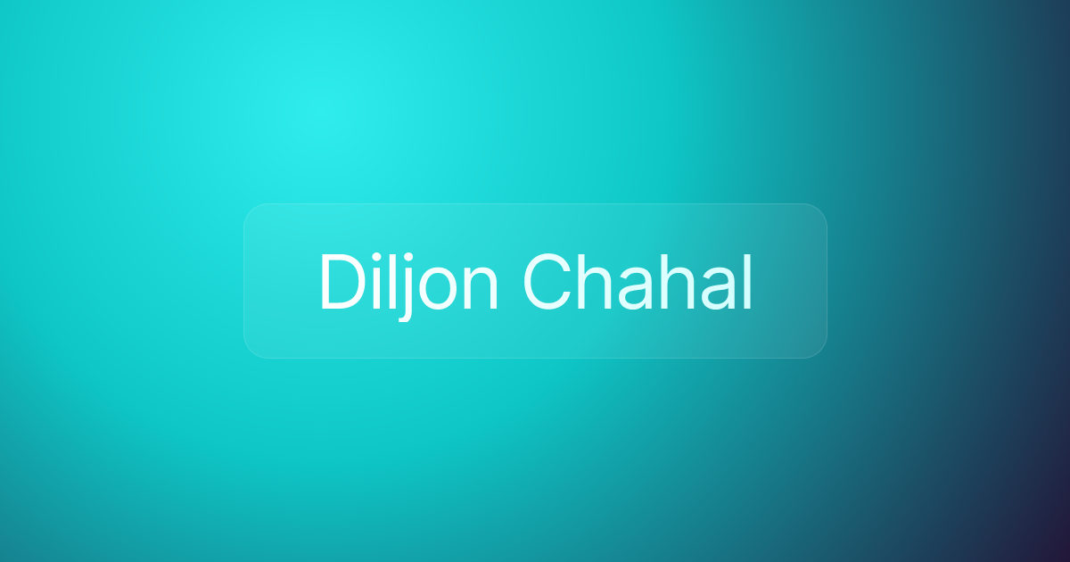 Diljon Chahal