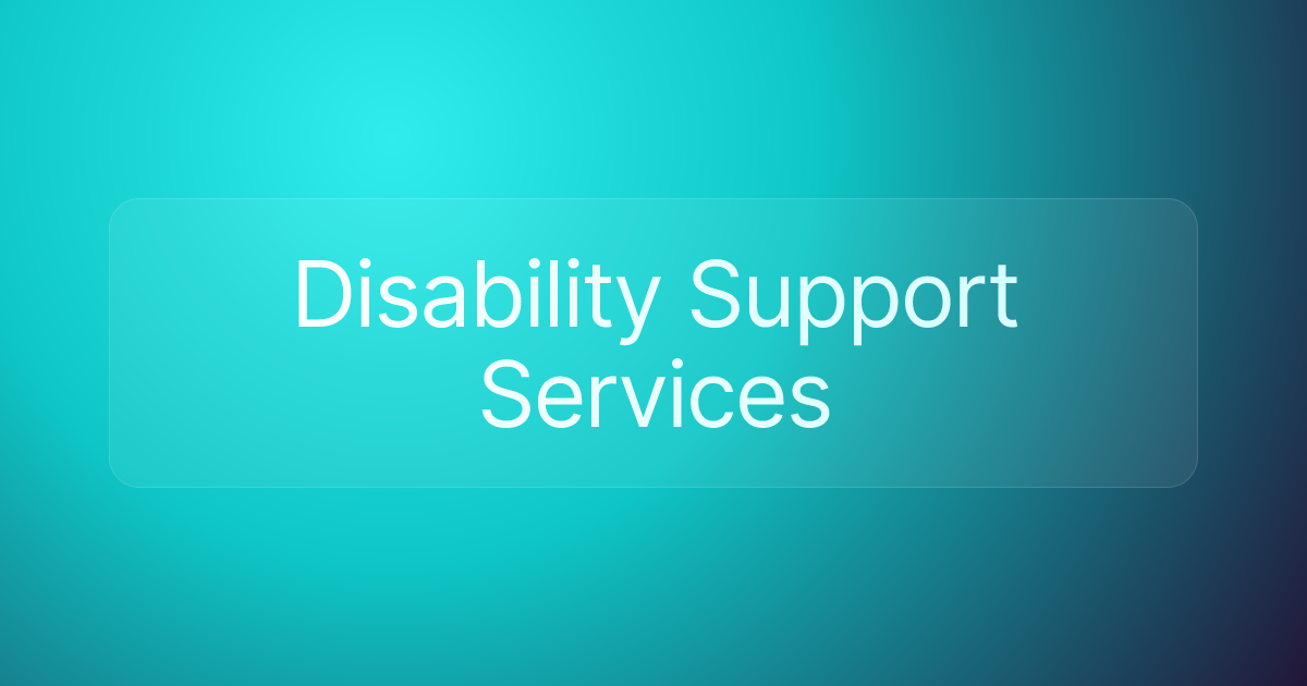 Disability Support Services