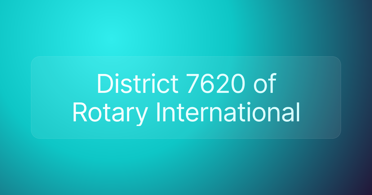 District 7620 of Rotary International