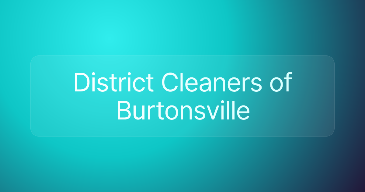 District Cleaners of Burtonsville