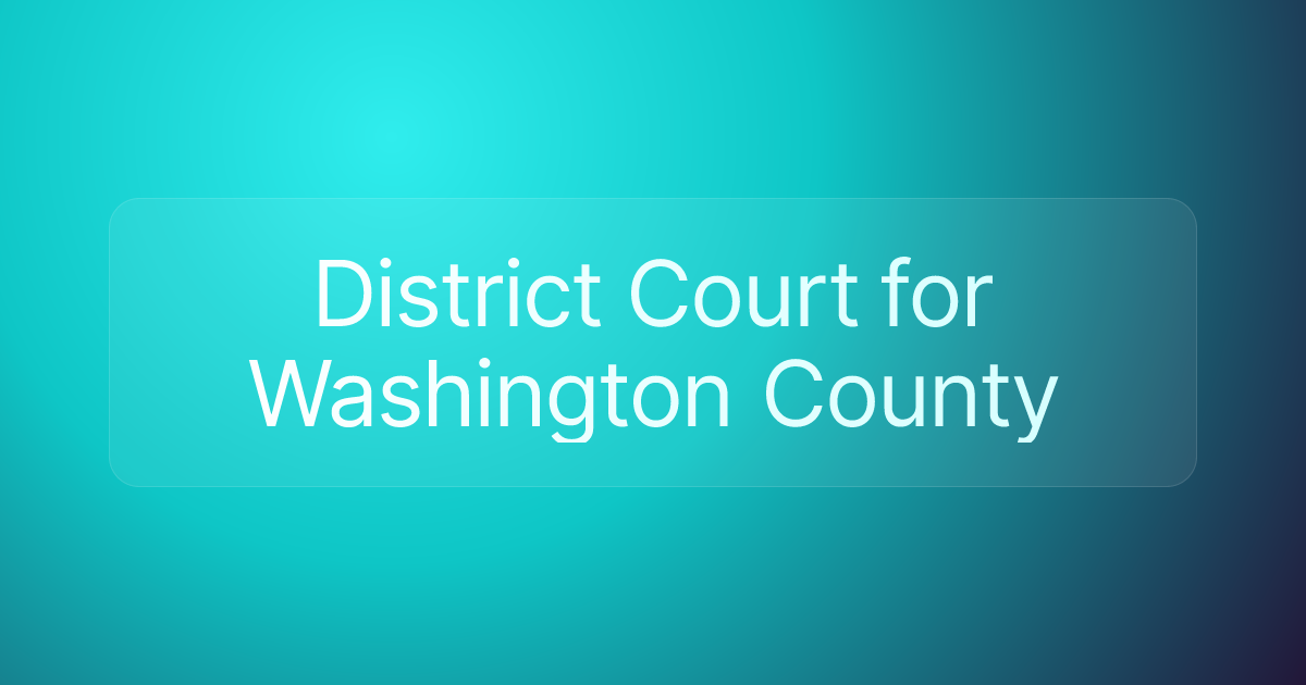 District Court for Washington County