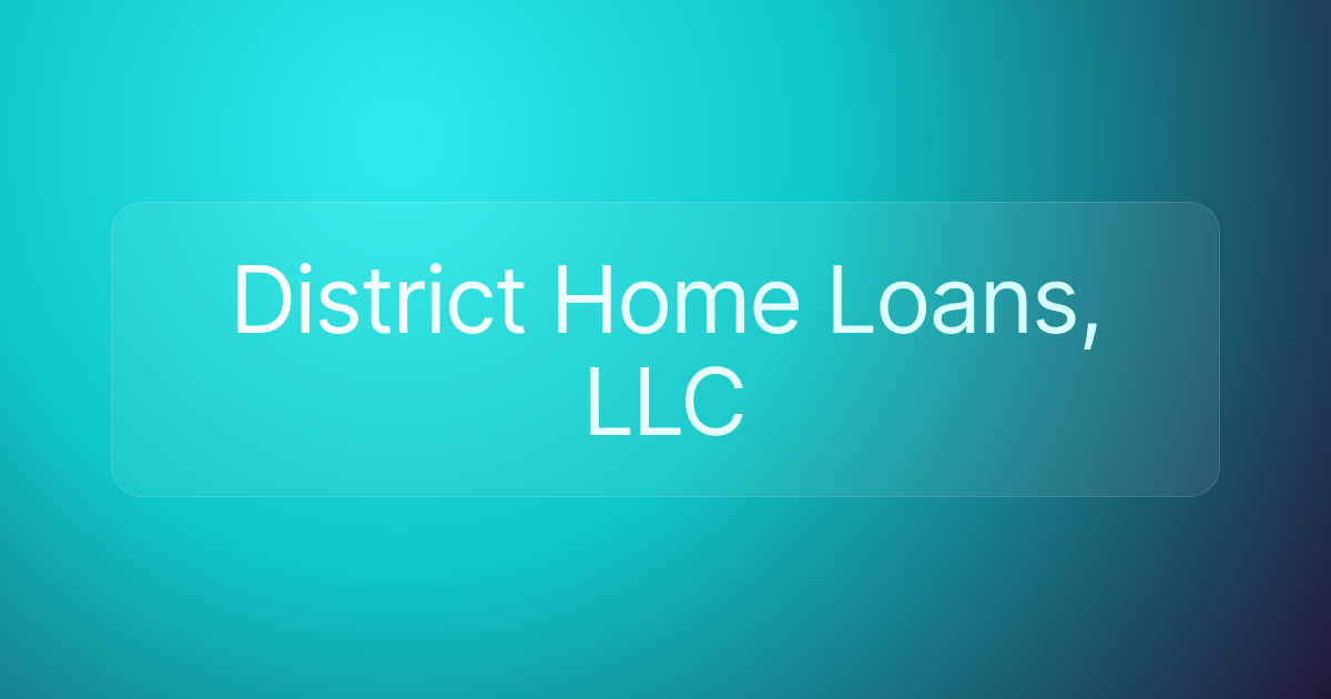 District Home Loans, LLC