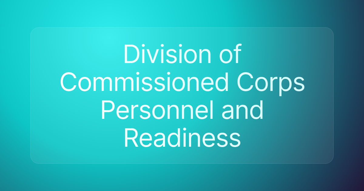 Division of Commissioned Corps Personnel and Readiness