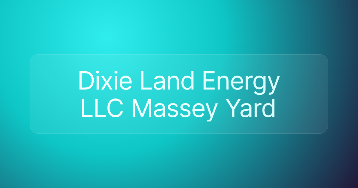 Dixie Land Energy LLC Massey Yard