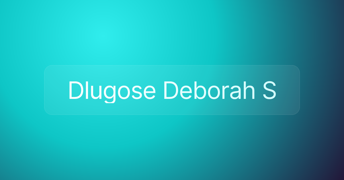 Dlugose Deborah S