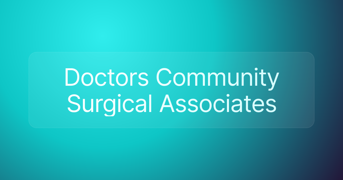 Doctors Community Surgical Associates