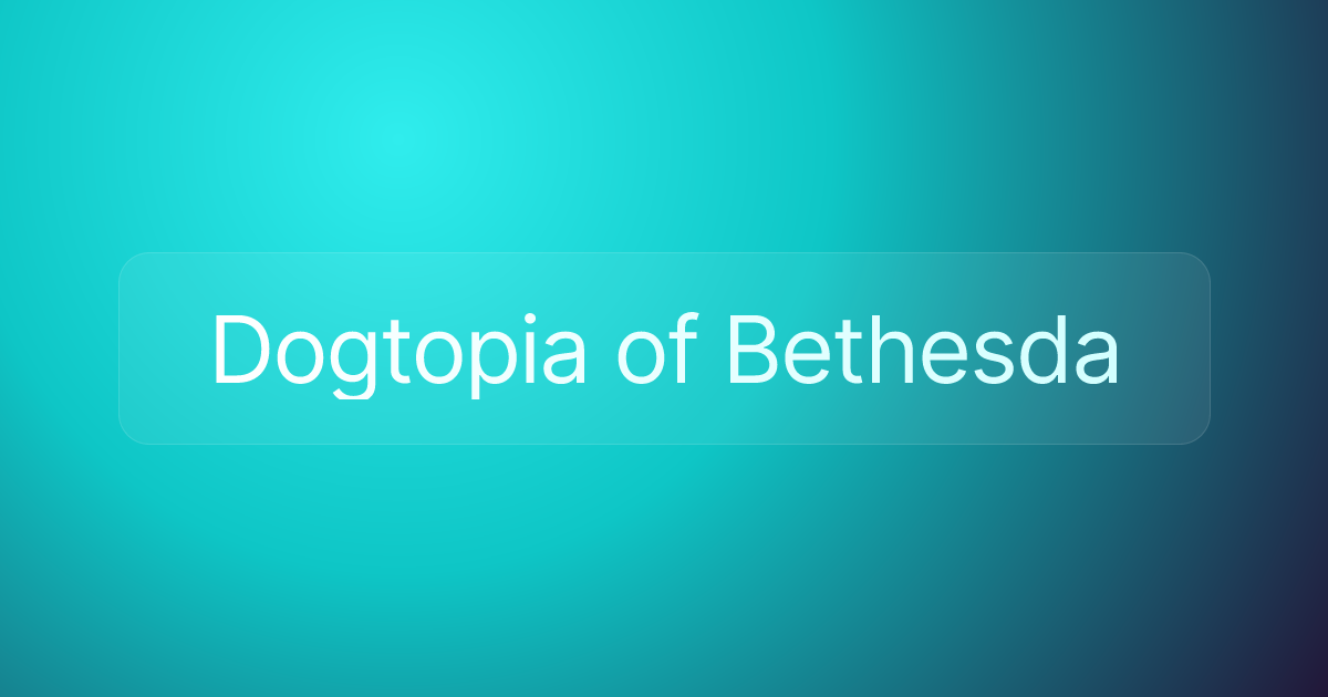 Dogtopia of Bethesda