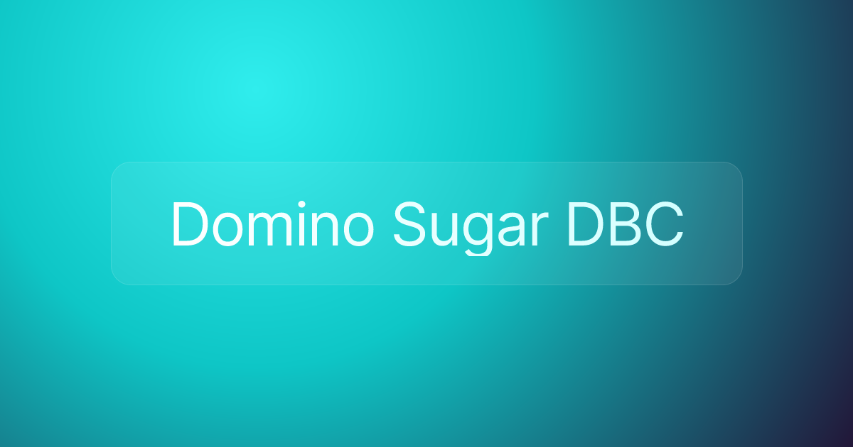 Domino Sugar DBC