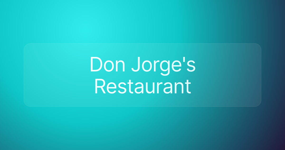Don Jorge's Restaurant