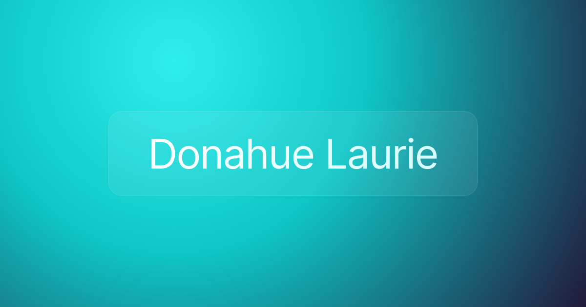 Donahue Laurie
