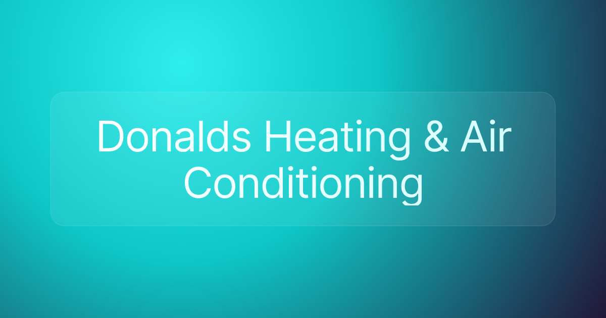 Donalds Heating & Air Conditioning