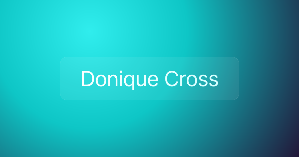 Donique Cross