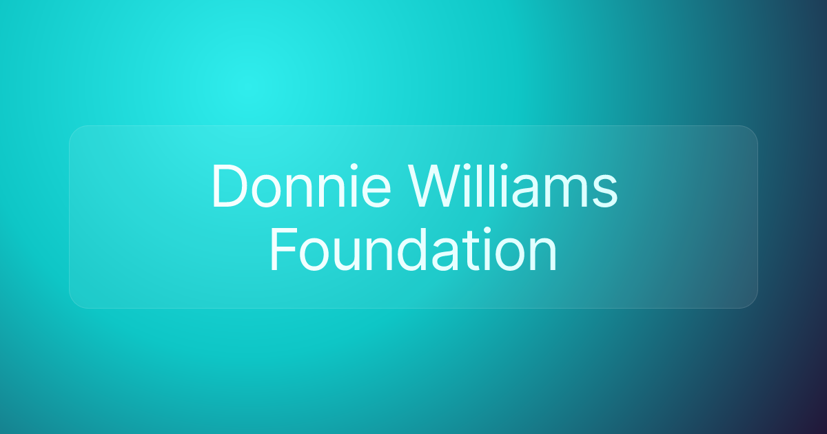 Donnie Williams Foundation