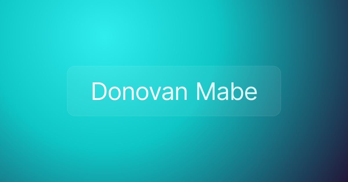 Donovan Mabe