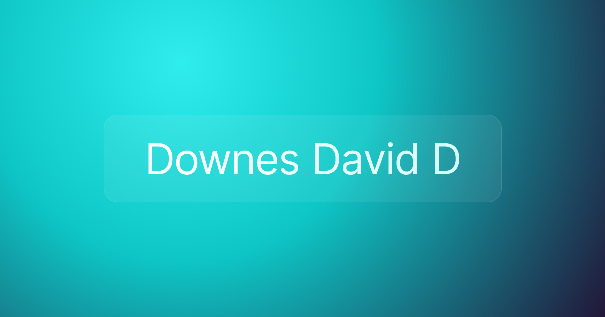 Downes David D
