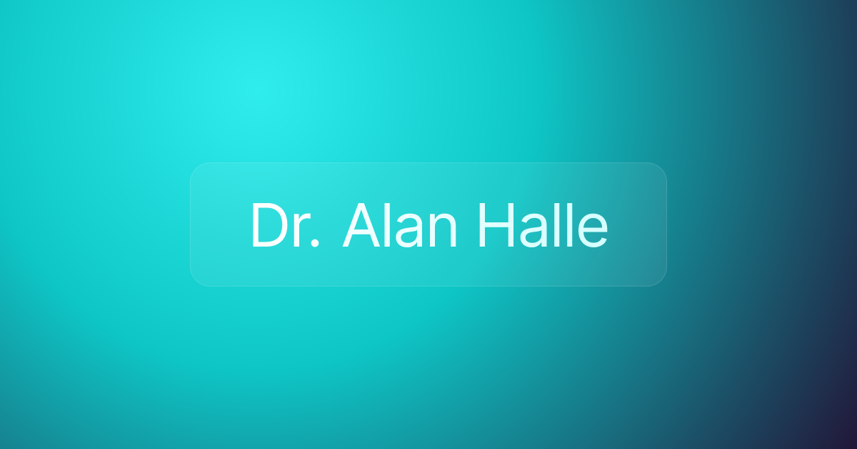 Dr. Alan Halle