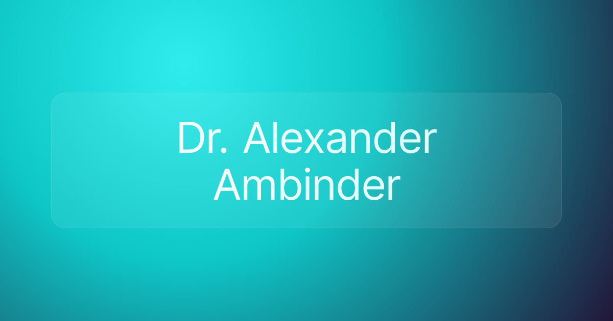 Dr. Alexander Ambinder