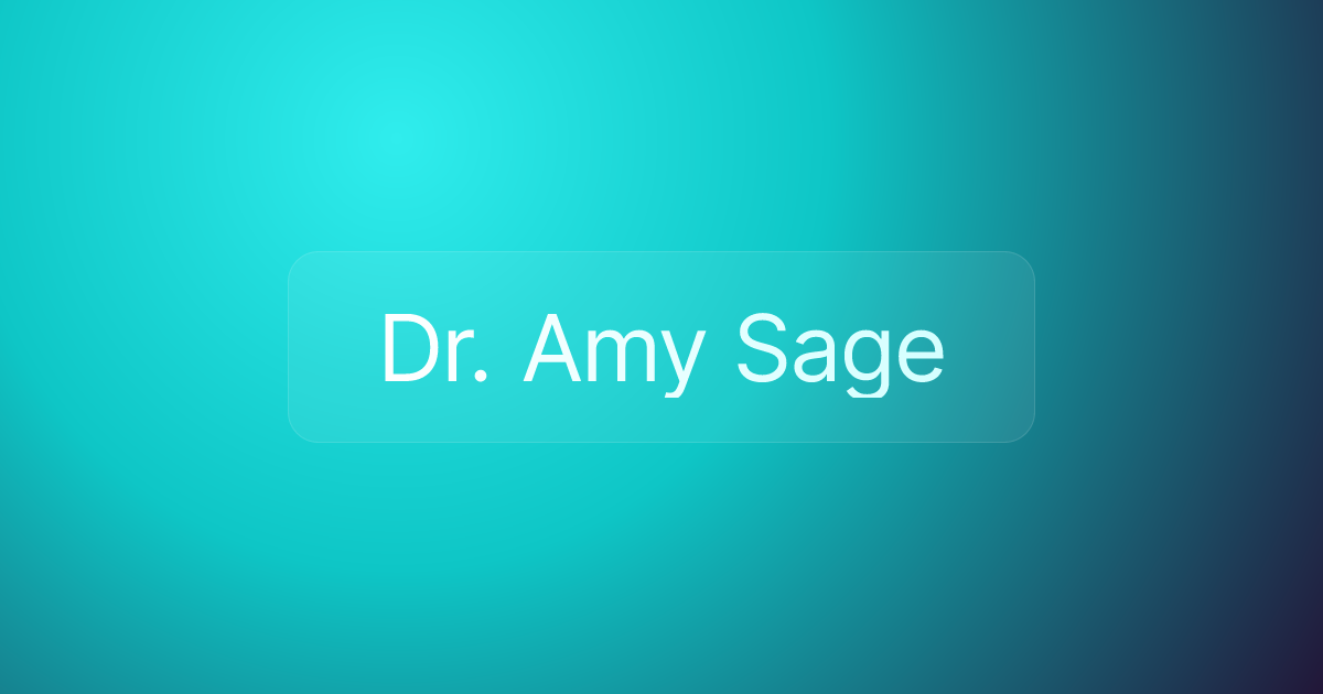 Dr. Amy Sage