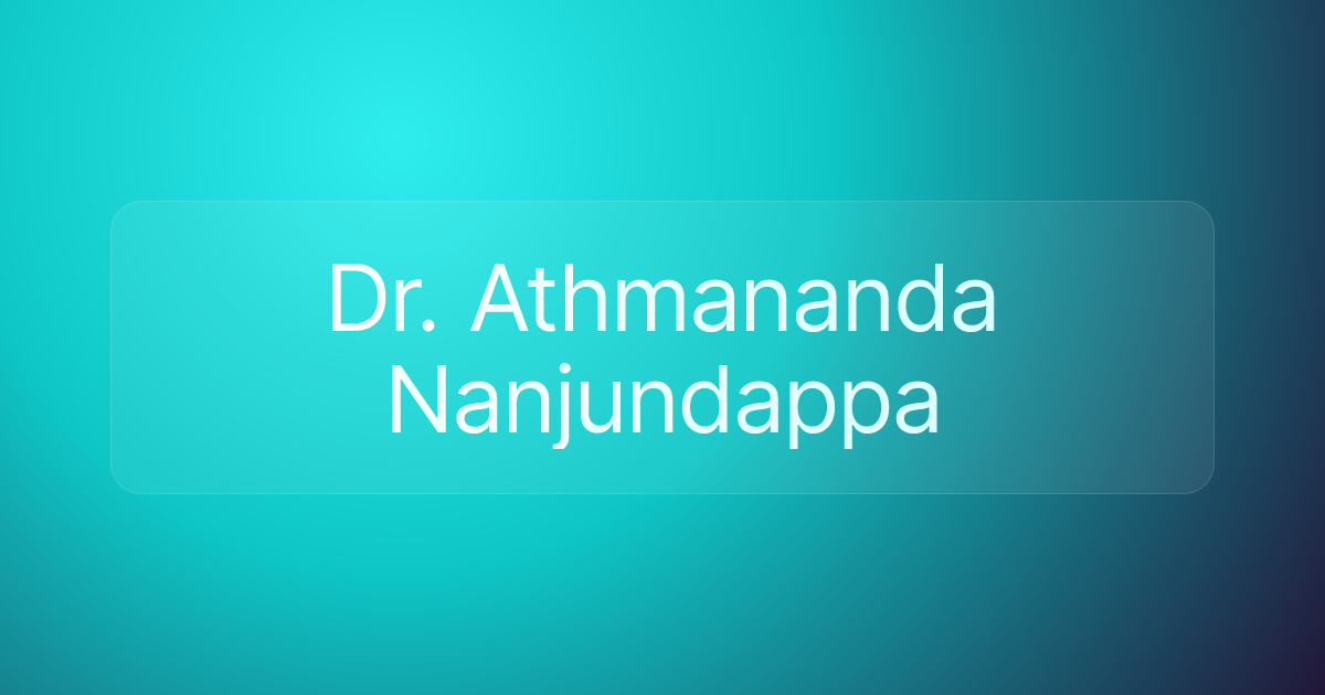 Dr. Athmananda Nanjundappa