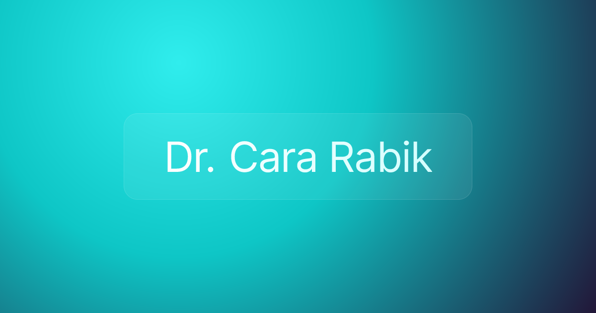 Dr. Cara Rabik