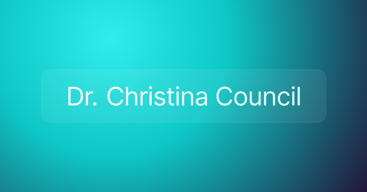 Dr. Christina Council
