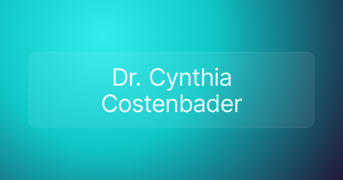 Dr. Cynthia Costenbader